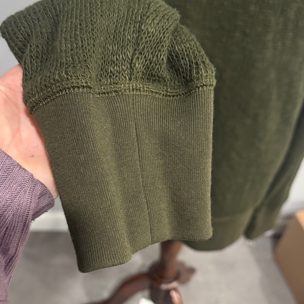 Banana Republic Green 1/4 Zip Up Heritage Collection Sweater Large - Picture 2 of 6